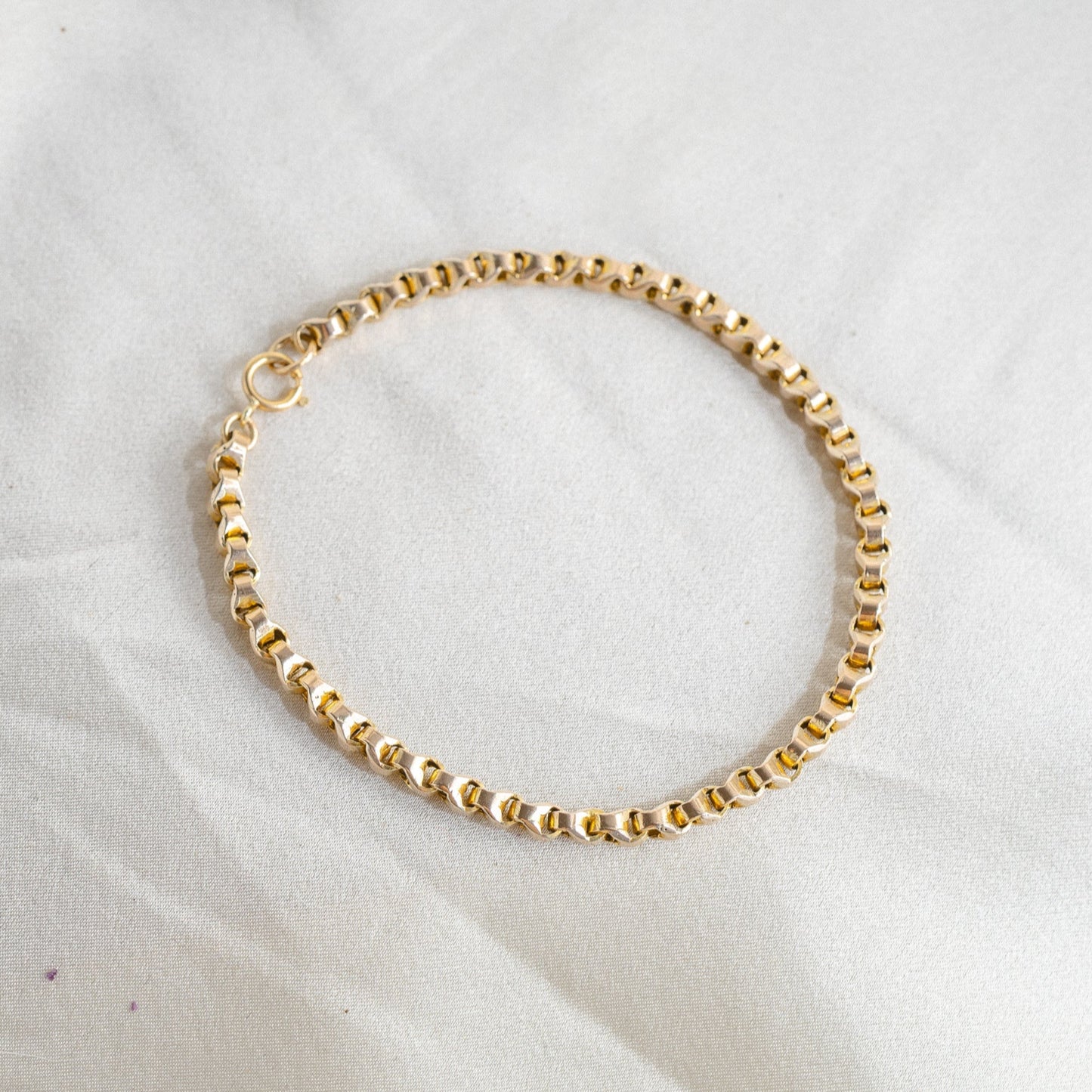 Simple 10k Gold Chain Bracelet