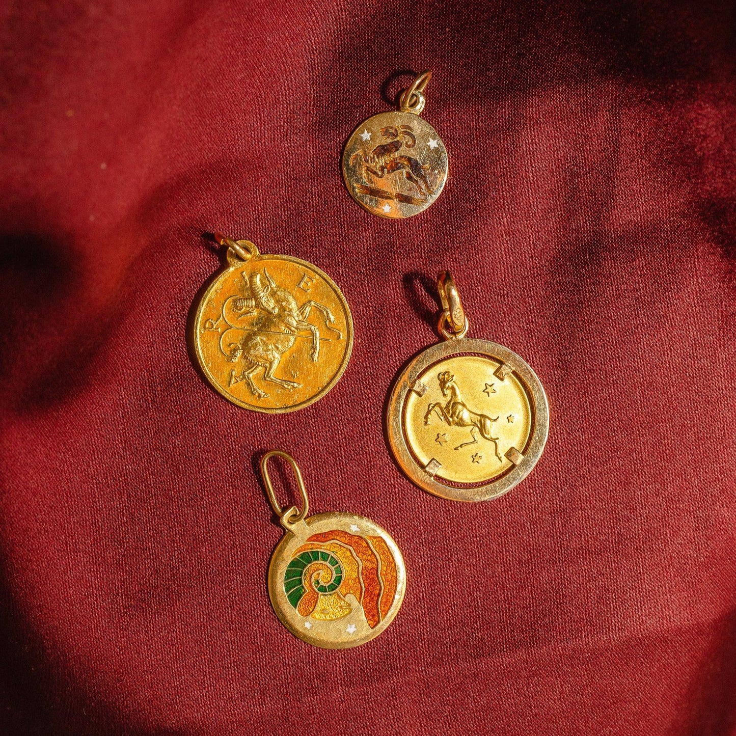 70’s Aries Pendant in 18K by Franklin Mint