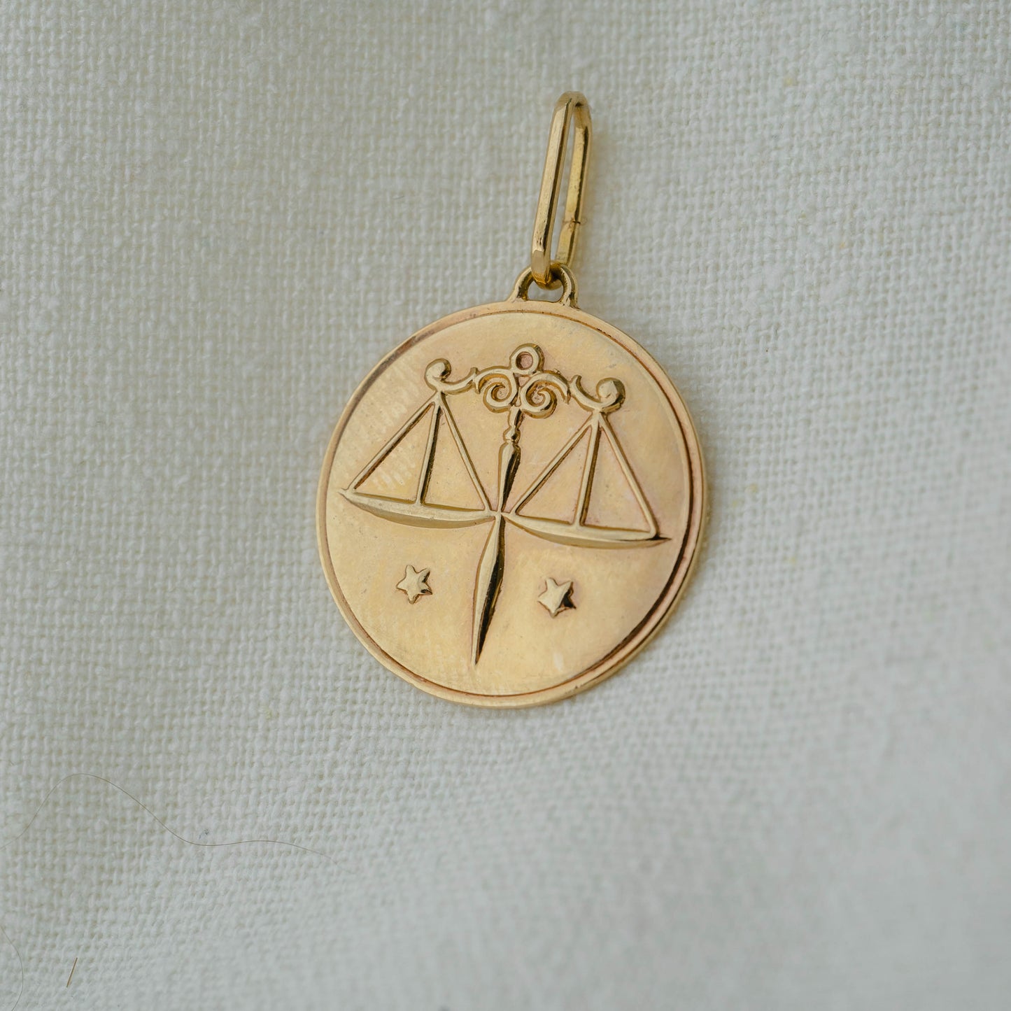60’s Libra Charm Pendant in 18k Gold