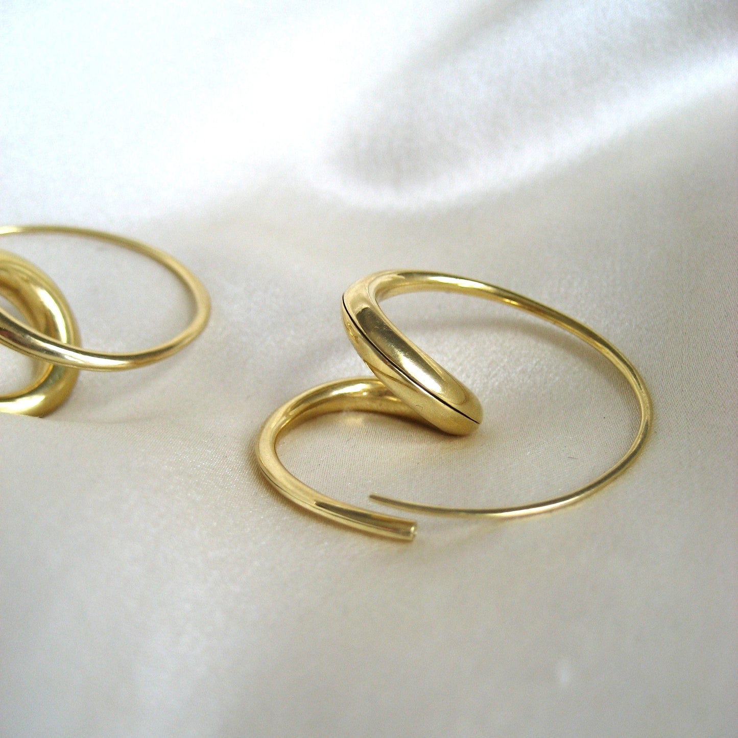 Michael Good Large Single Loop Earrings in 18K Gold