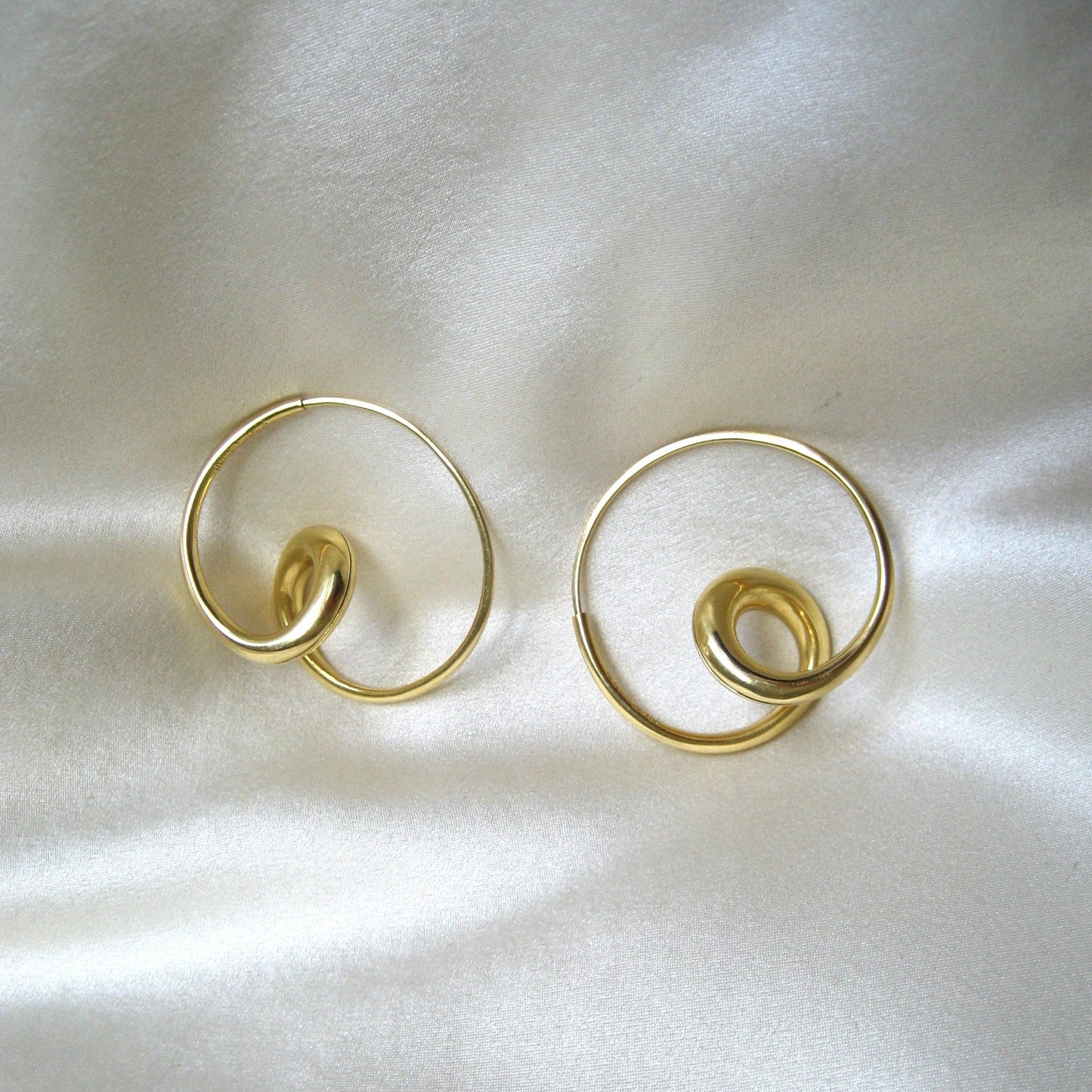 Michael Good Large Single Loop Earrings in 18K Gold