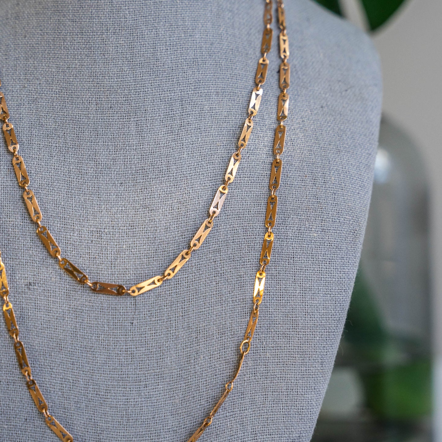 18K Rose Gold Italian Station Chain in 26”