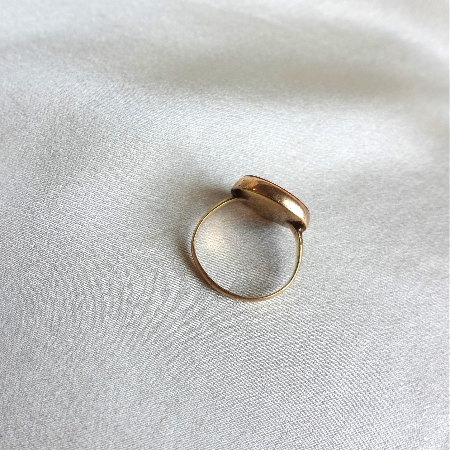 Romano-Egyptian Jasper Intaglio 12K Gold Ring