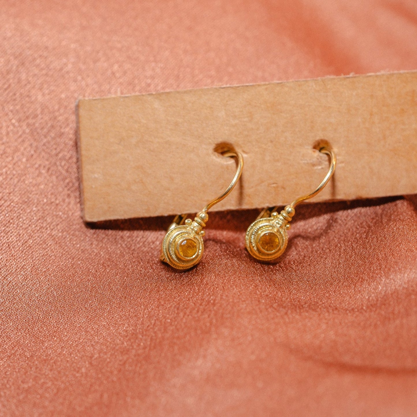 Delicate Sapphire Drop Earrings in 18K