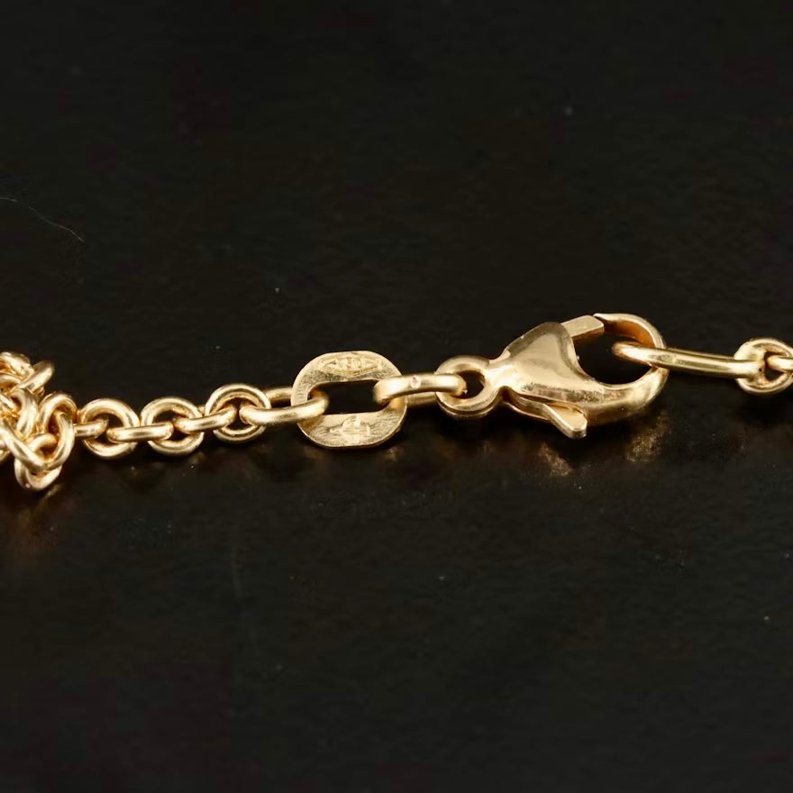 Striking Italian 18k Gold and Agate Necklace