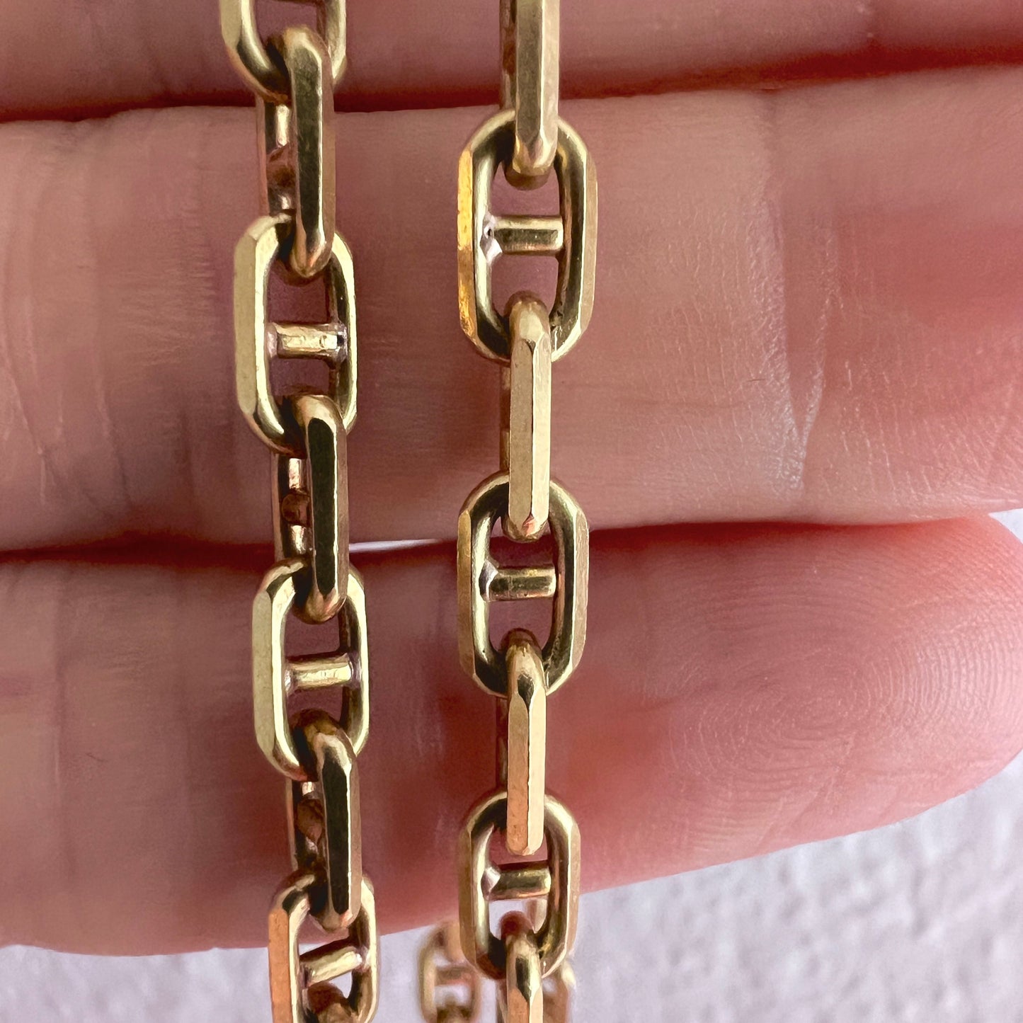 Italian Beveled Mariner Link Chain—18 inch length