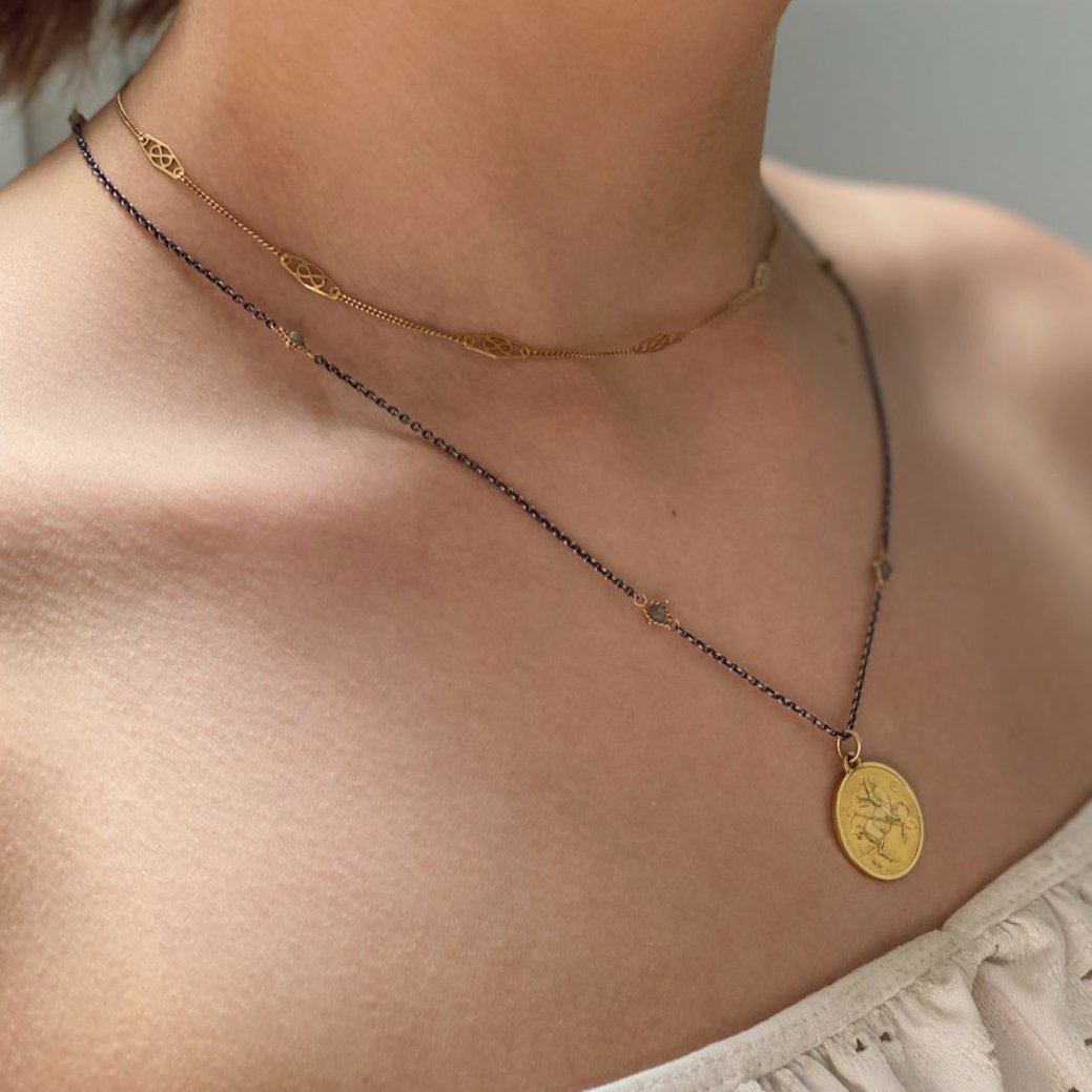 70’s Aries Pendant in 18K by Franklin Mint