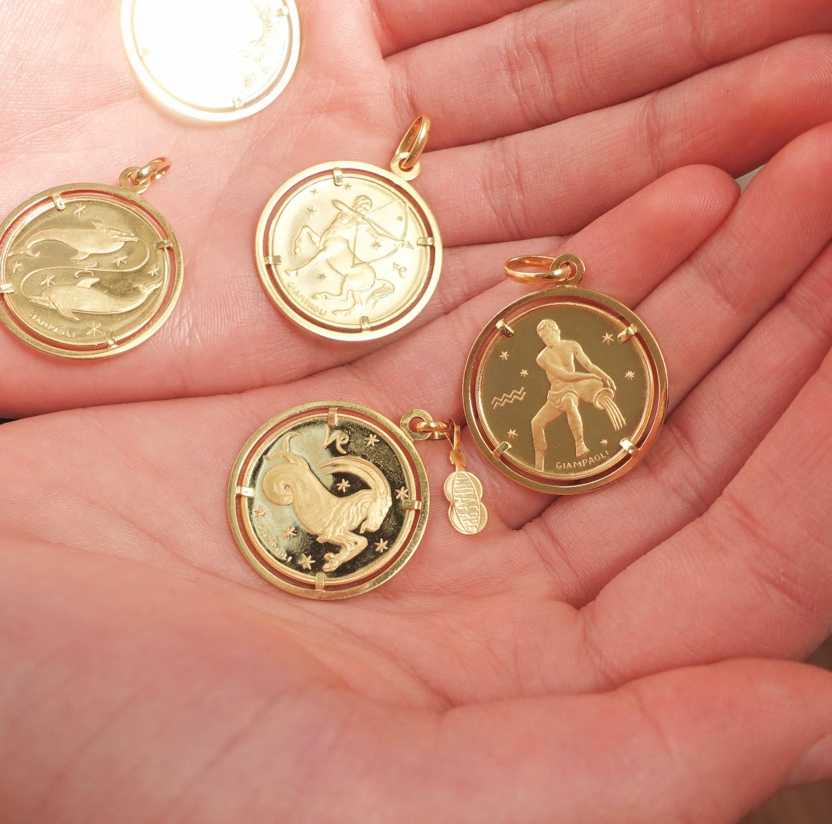 Italian Capricorn 18K Italian Zodiac Pendant