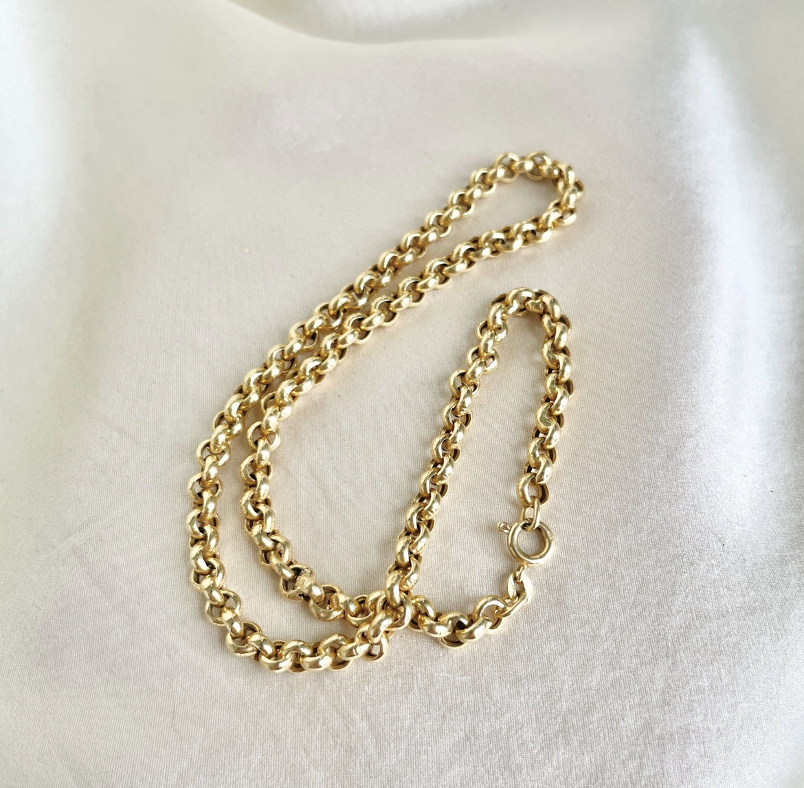 18K Yellow Gold Rolo Chain- 15.5 inches by UnoAerre