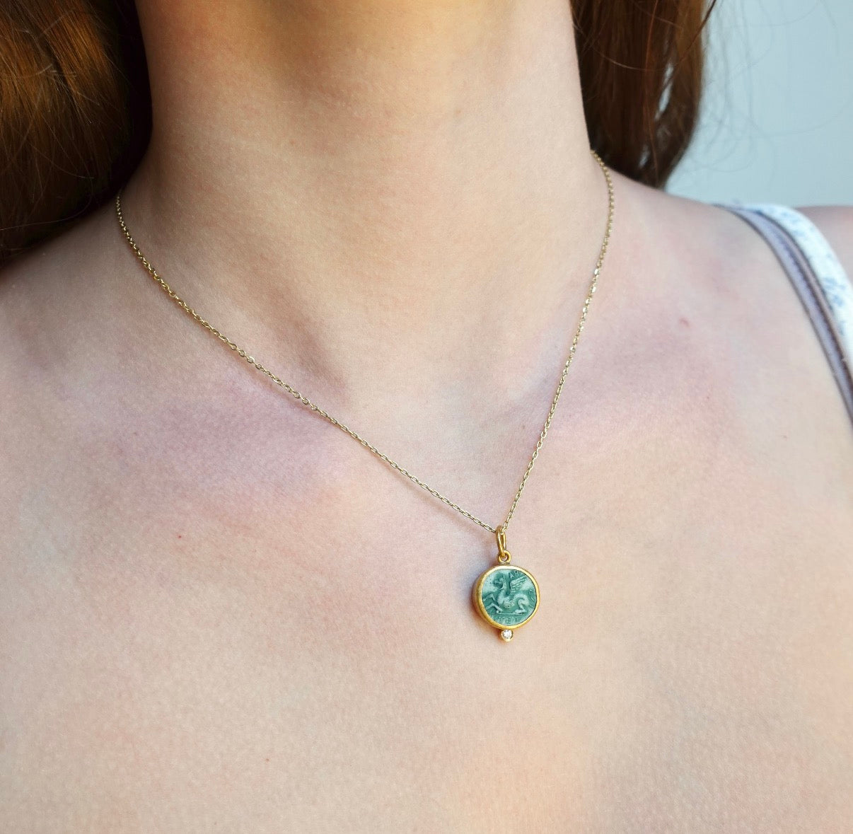 Pegasus Green Quartz Pendant