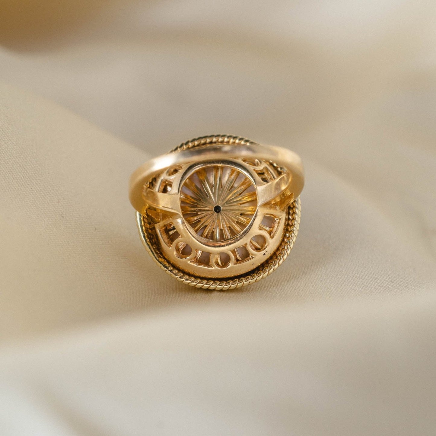 Handcrafted 14k Mabe Pearl Ring