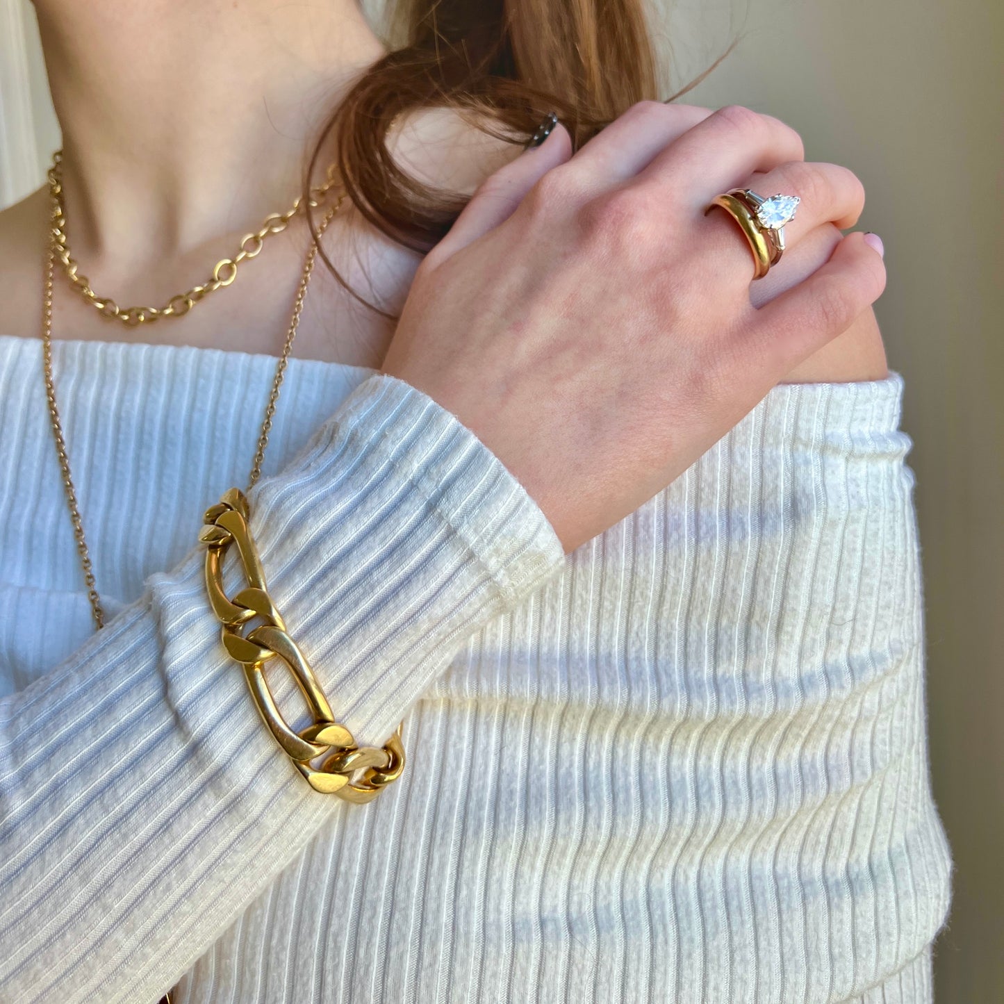 Handmade 18K Solid Specialty Curb Link Bracelet with Hidden Clasp