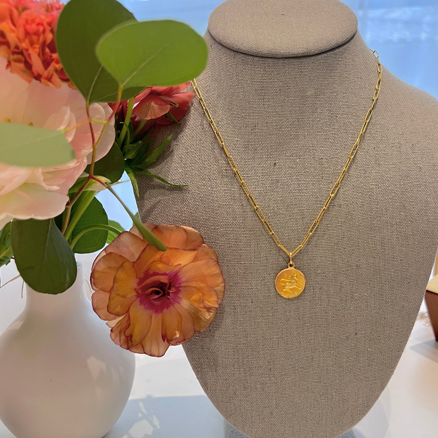 Italian 14K Taurus Zodiac Pendant