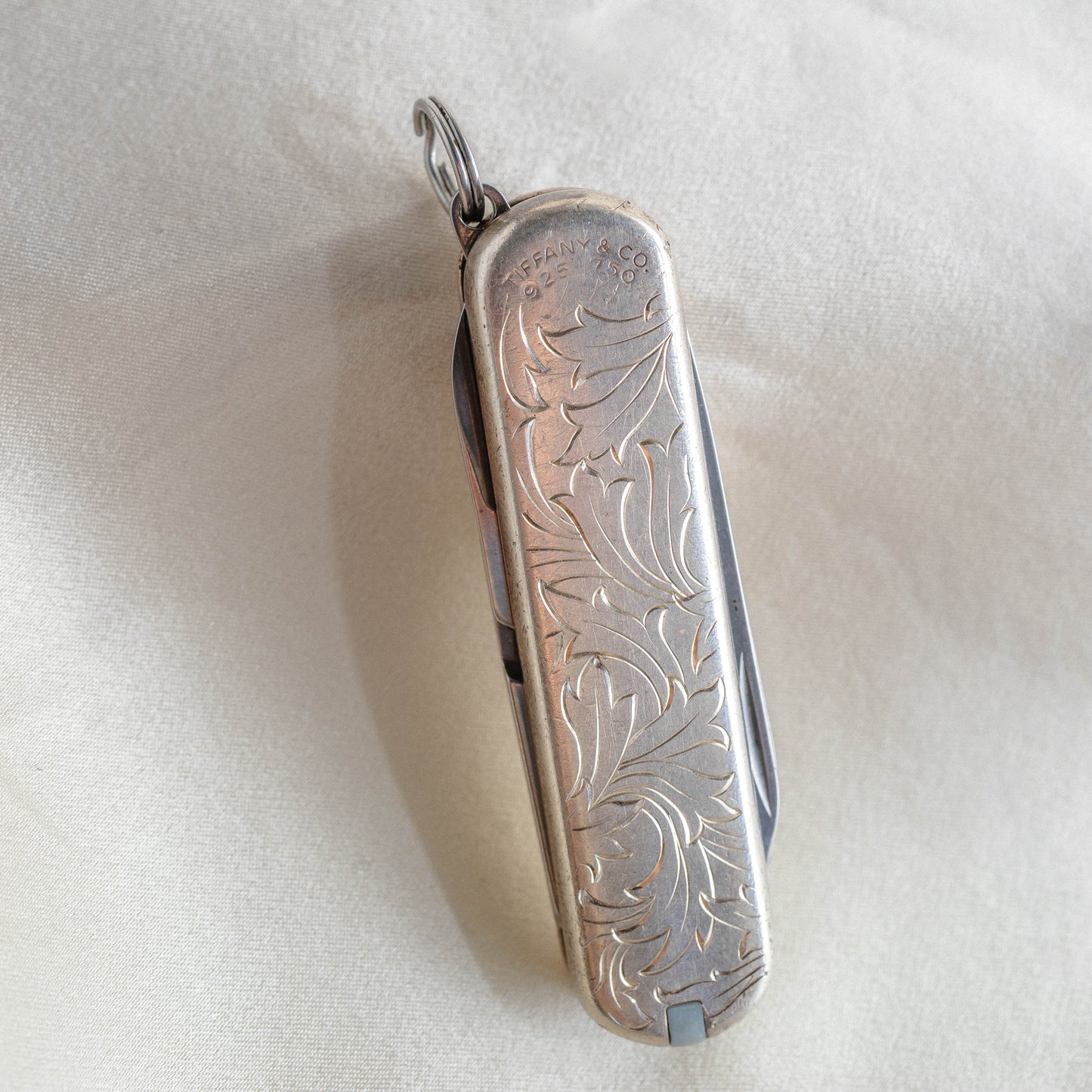 Tiffany Sterling Silver Engraved Swiss Army Pocket Knife