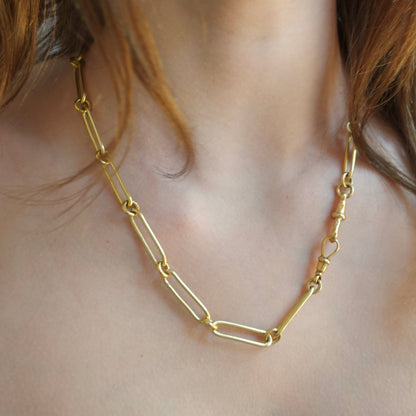 Vintage Gold Trombone Chain