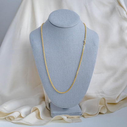 Gorgeous Italian 18k Flat Cable Chain 22 inch