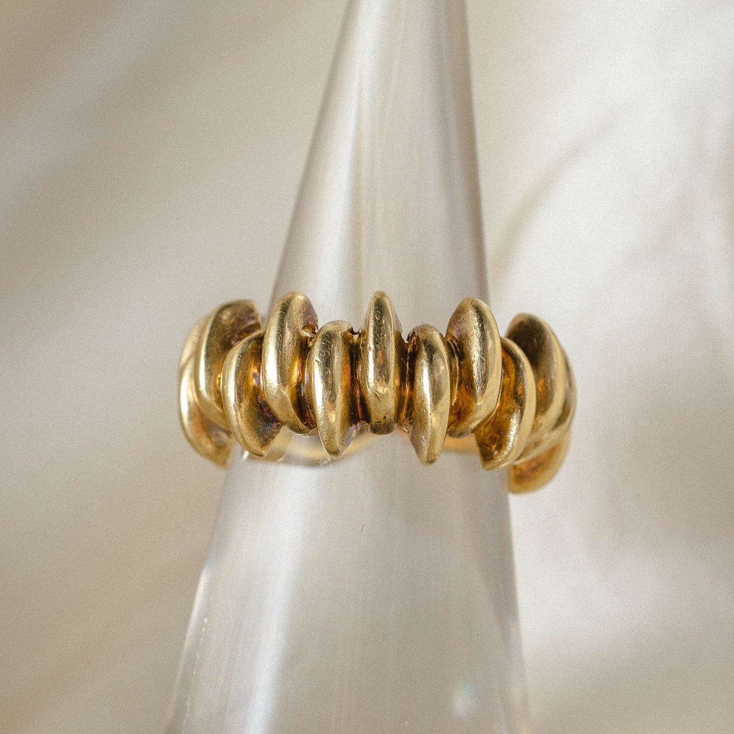 Italian Mid Century 18K Modern Ring