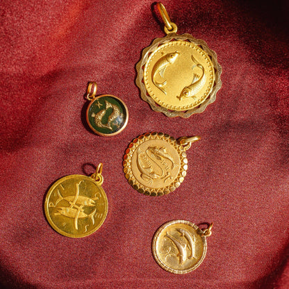 70's Zodiac Pisces Pendant  by Gilroy Roberts in 18K