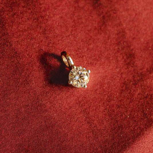 Minimalist Platinum Diamond Pendant