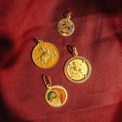 70’s Aries Pendant in 18K by Franklin Mint