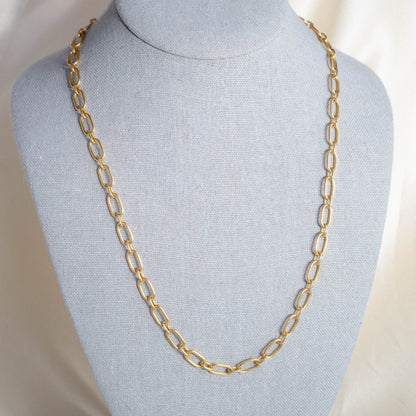 Large Oval Link Gold Chain in 18k