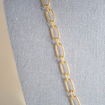 Large Oval Link Gold Chain in 18k