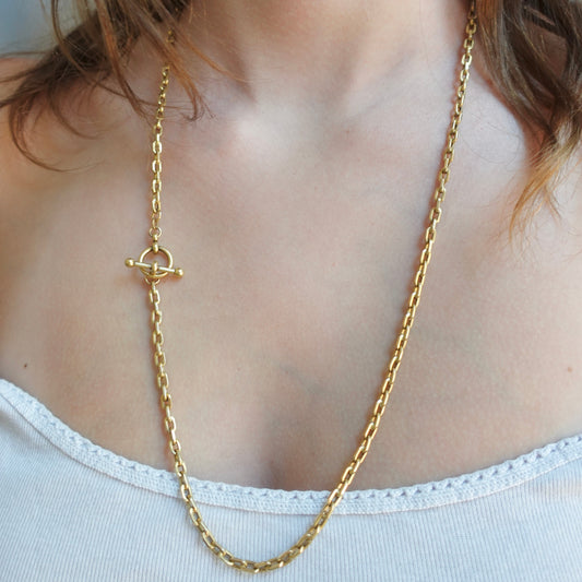 18K Italian Oval Link Chain Necklace