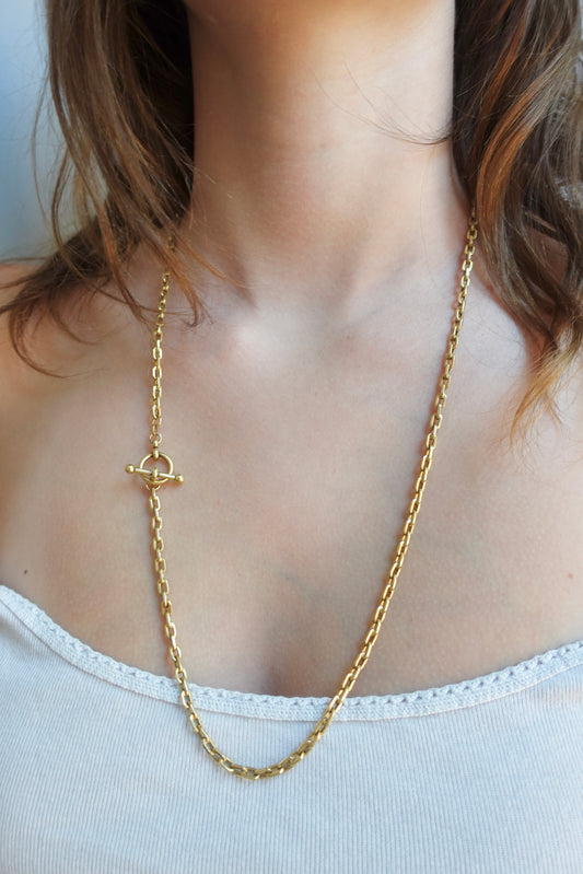 18K Italian Oval Link Chain Necklace