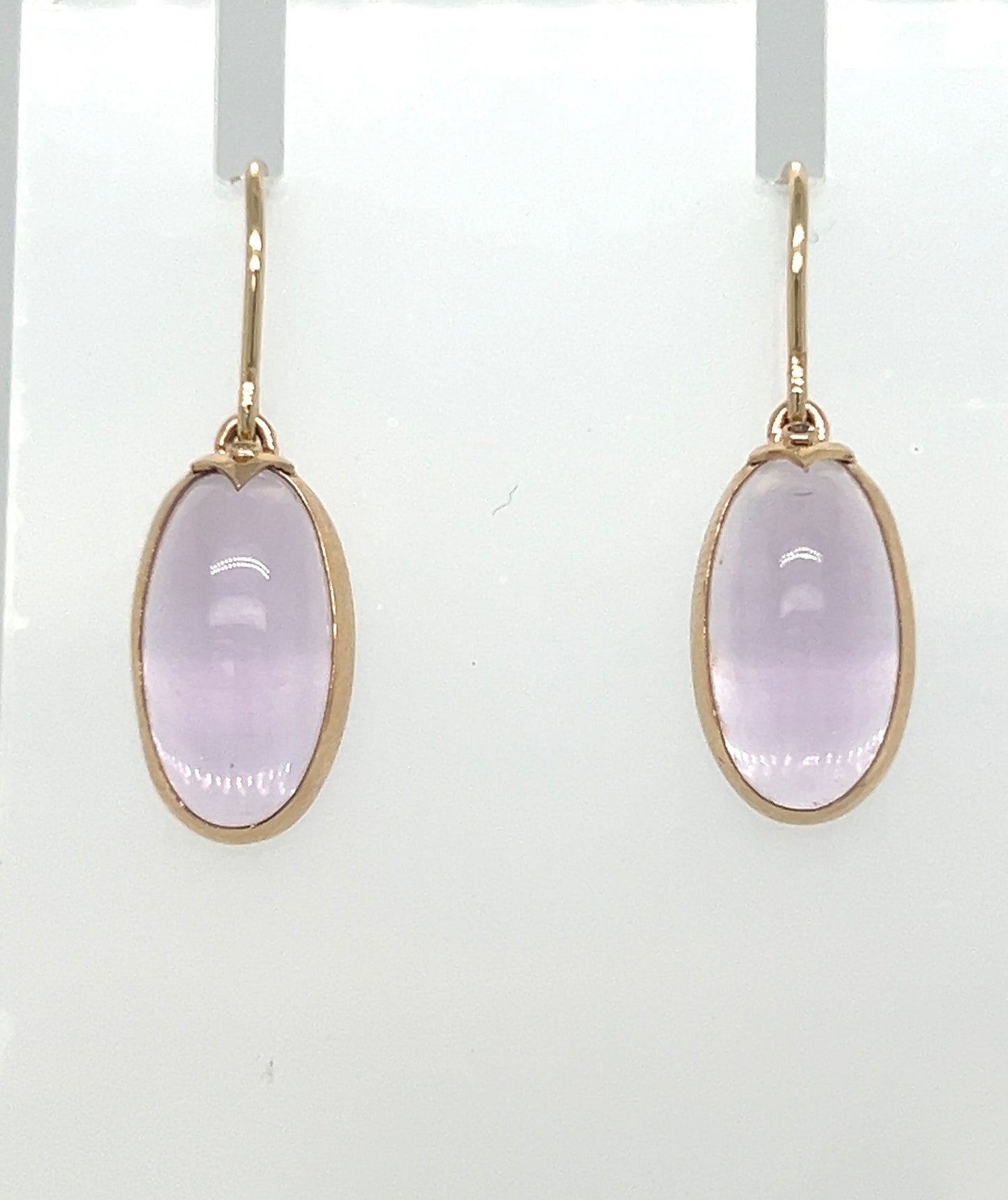 Water Droplets Amethyst Cabochon Earrings