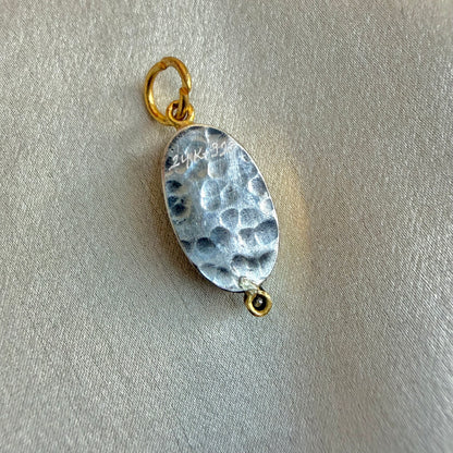 24K Greek Muse with Lyra and Diamond Pendant