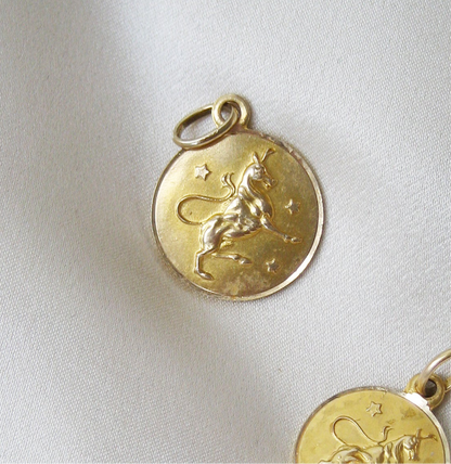 Italian 14K Taurus Zodiac Pendant