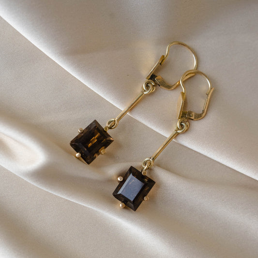 Stunning 14k Smoky Topaz Earrings