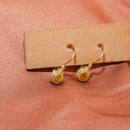 Delicate Sapphire Drop Earrings in 18K