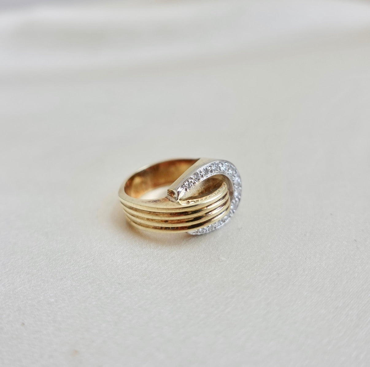 Lucky Diamond Horseshoe Ring