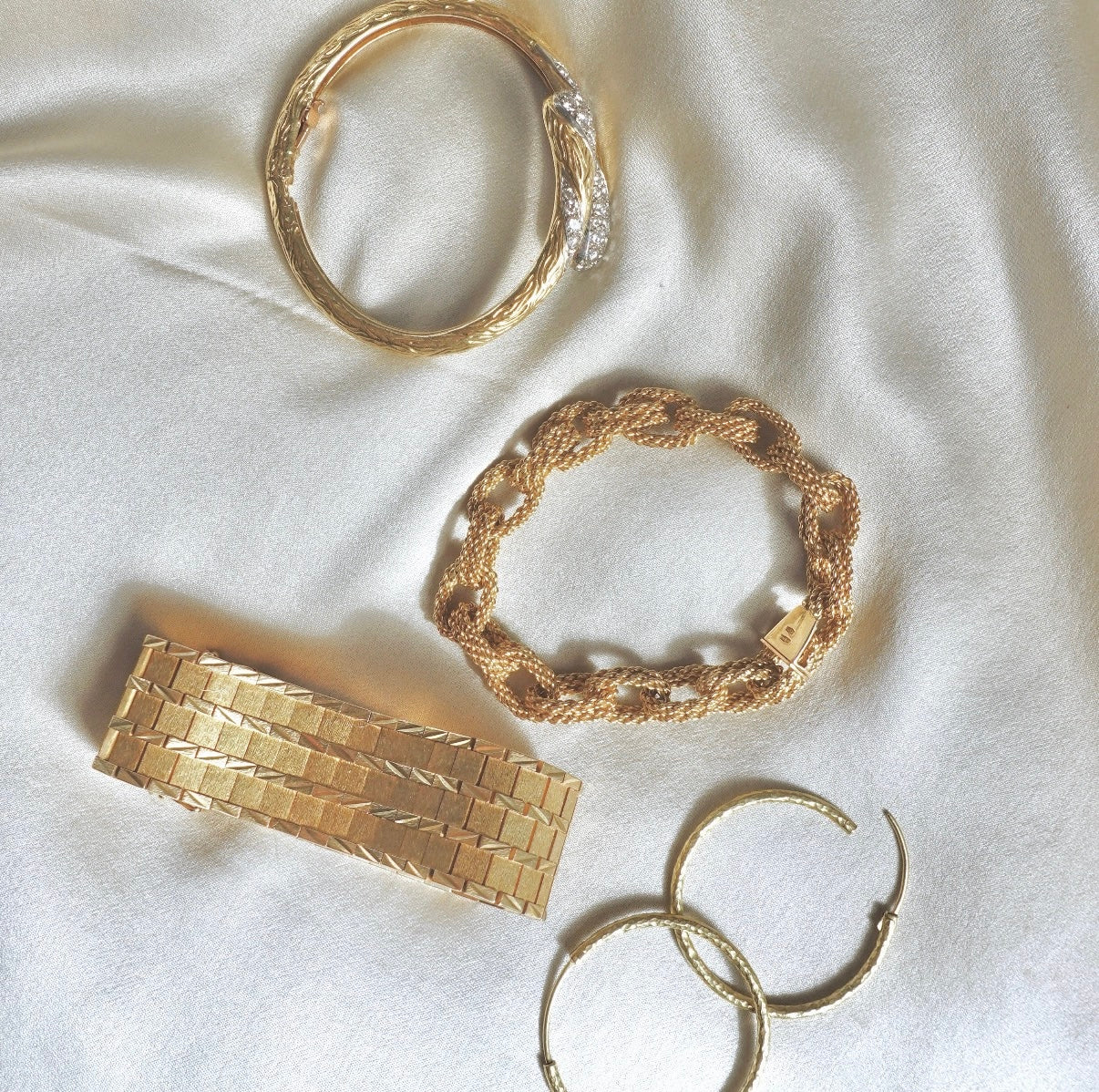 Torino: 1930s Italian Cable Link Gold Bracelet