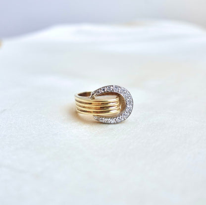 Lucky Diamond Horseshoe Ring