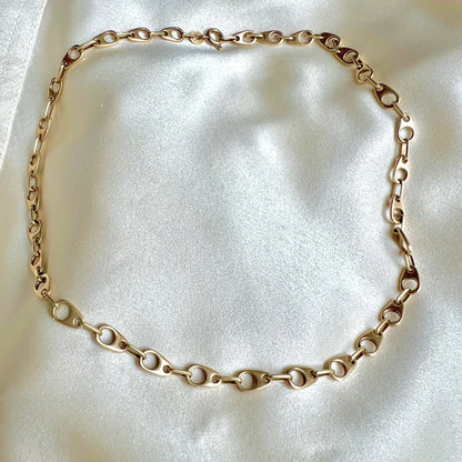 Architectural Asymmetrical Link Necklace