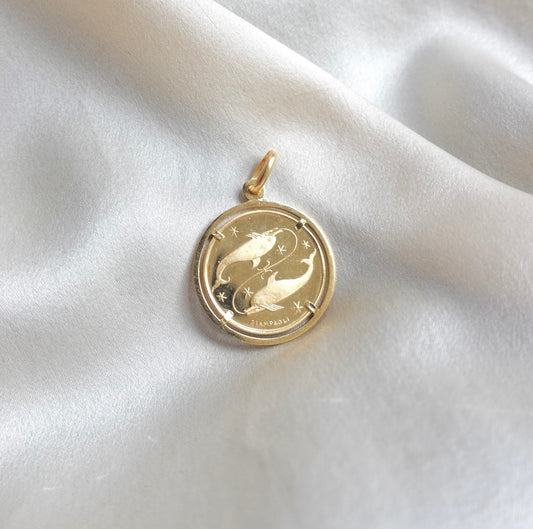 Rare Italian 18K Pisces Pendant  by Giampaoli