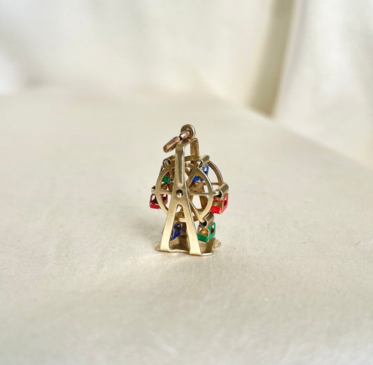 Articulated 14K Ferris Wheel Charm