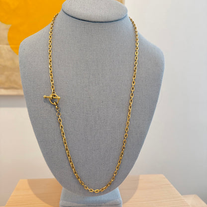 18K Italian Oval Link Chain Necklace