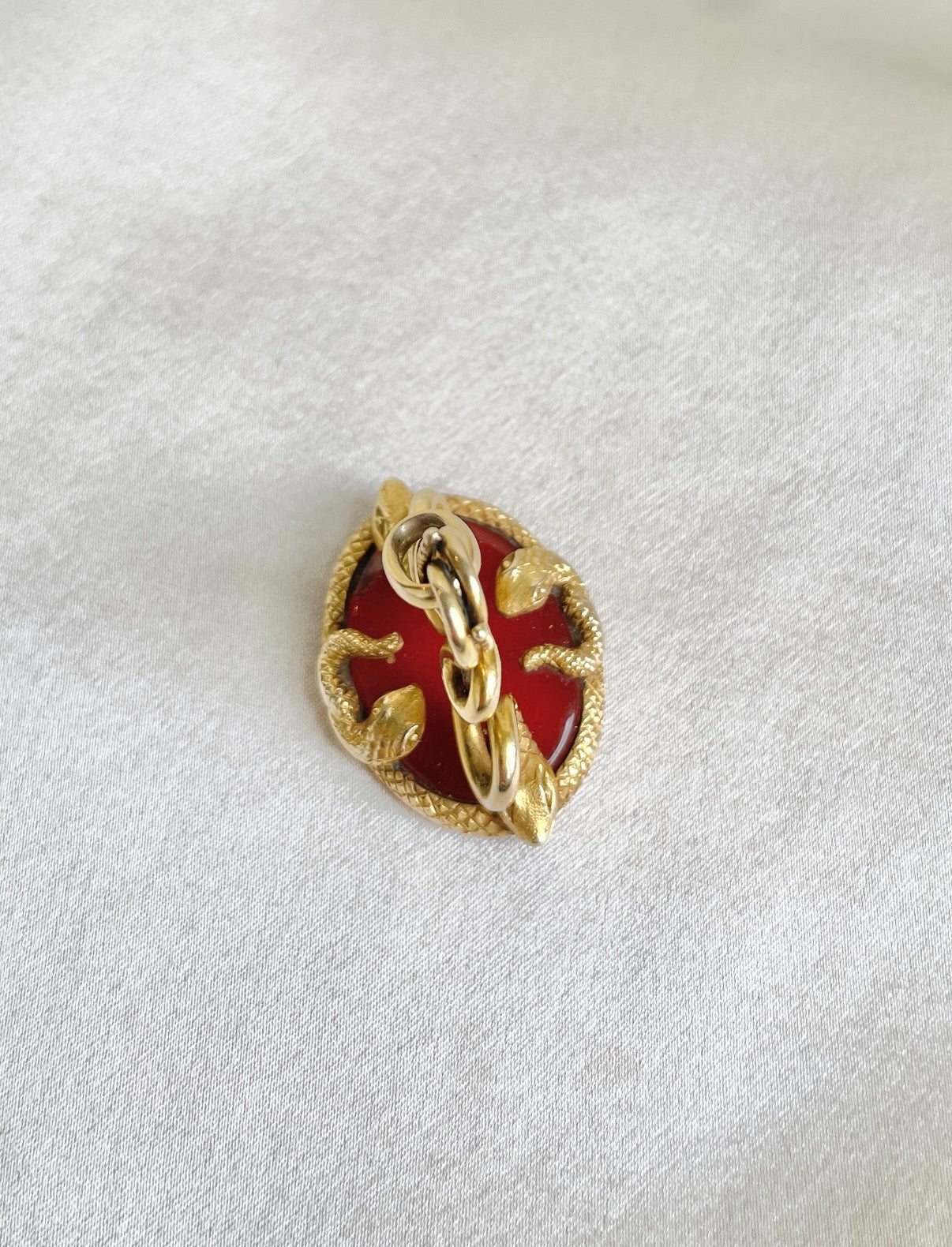 Victorian Quadruple Snake Carnelian Fob