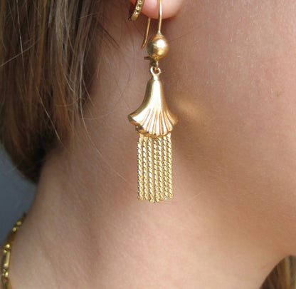 Day to Night Italian Fringe 18k Earrings