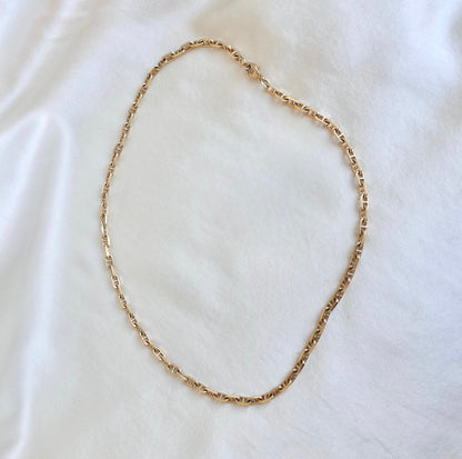 Italian Beveled Mariner Link Chain—18 inch length