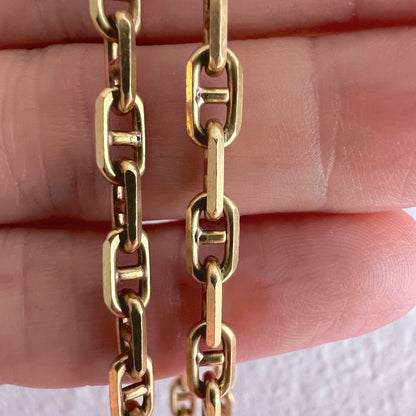 80’s Italian Gucci Style Mariner Link Chain in 30 inch length