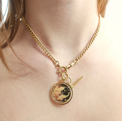Rare Italian 18K Pisces Pendant  by Giampaoli