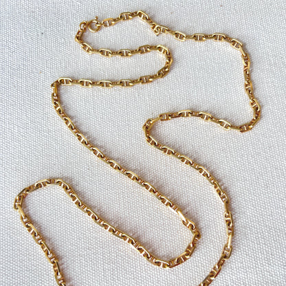 80’s Italian Gucci Style Mariner Link Chain in 30 inch length