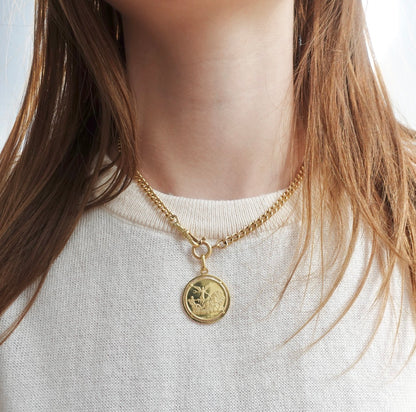 Italian Capricorn 18K Italian Zodiac Pendant