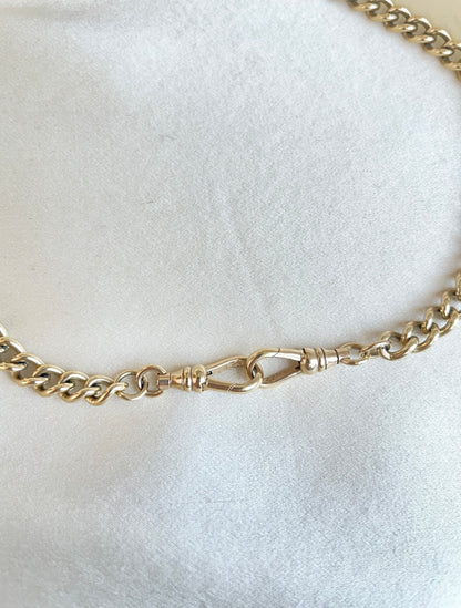Antique 9K Curb Chain with T-bar