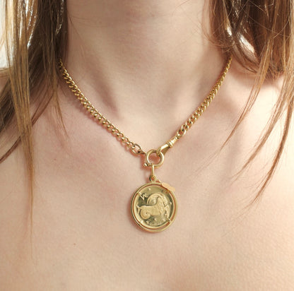 Italian Capricorn 18K Italian Zodiac Pendant