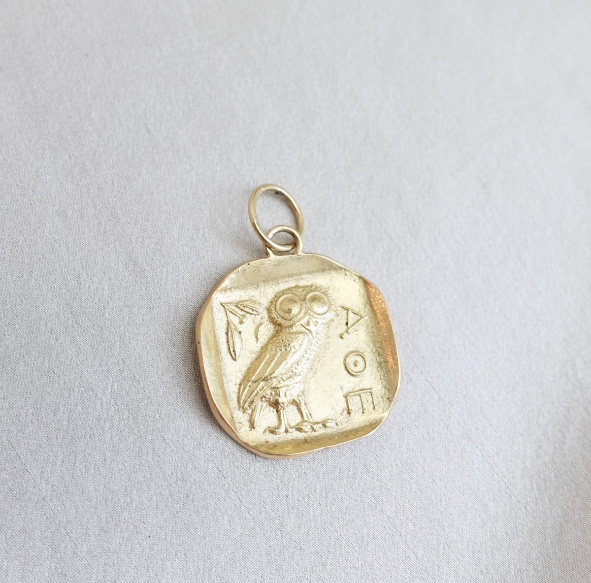 Athenian Owl 18K Gold Pendant